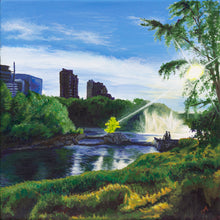 Load image into Gallery viewer, "By the Fountain" Painting